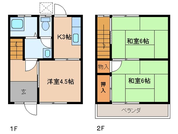 コーポ山本の物件間取画像